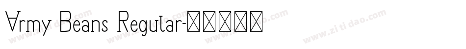 Army Beans Regular字体转换
